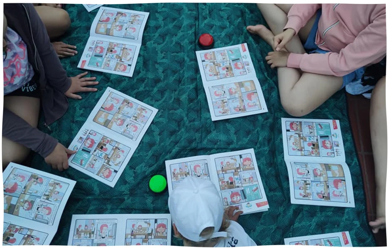 komiksy w języku angielskim wykorzystywane do nauki podczas obozów
